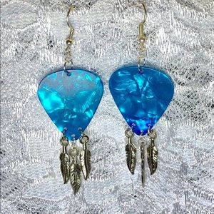 Ocean blue earrings.